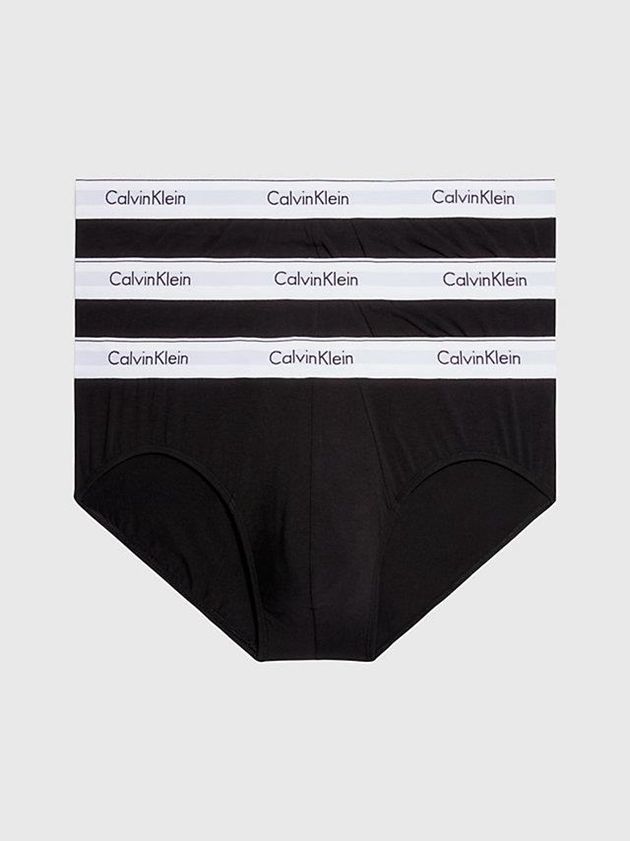 Calvin Klein USA 3 Pack - Modern Cotton Mens Briefs Black 6582710-FD